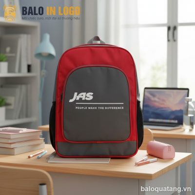 Cặp xách học sinh quà tặng in logo vải dù 600D 35x23x10cm xanh navy HS-08